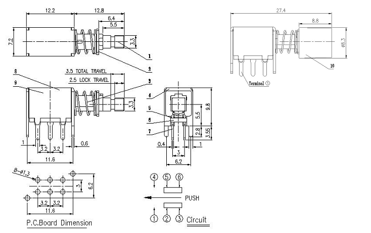 6 pin push button switch wiring diagram