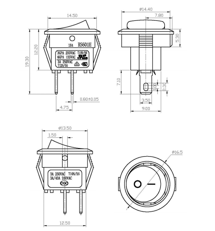 Wholesale 2 Pin Wiring Diagram On Off Rocker Switch 2 Pin