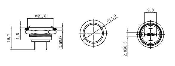 19mm push button switch