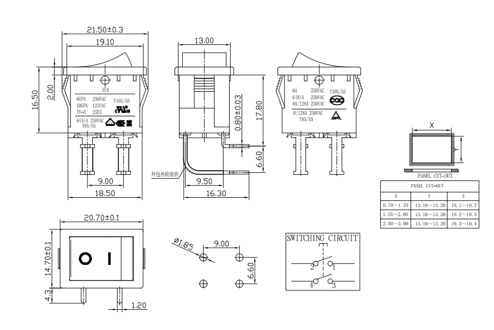 t105/55 switch