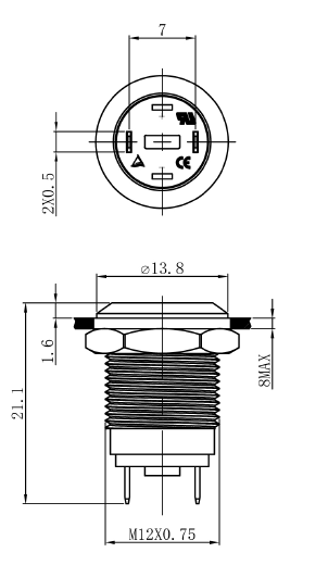 Wholesale Momentary metal factory push button self compound switch ...